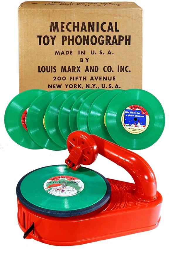 1952 Marx, Mechanical Toy Phonograph in Original Box